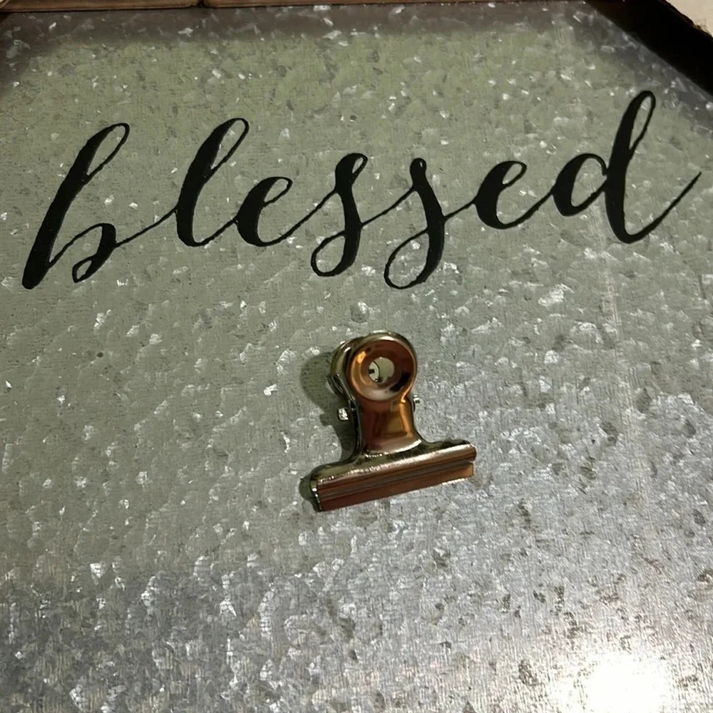 Blessed message or photo board with a backstand or can be wall-mounted - Picture 2 of 3